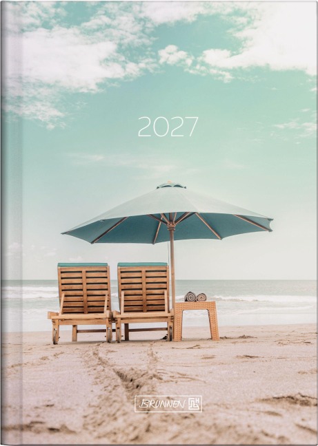 BRUNNEN 1079615027 Buchkalender Mod. 796 2027 "Sunbeds" A5, Papier - 