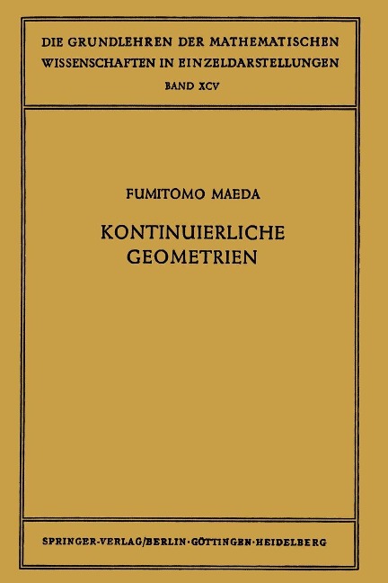 Kontinuierliche Geometrien - Fumitomo Maeda