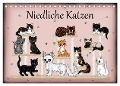 Niedliche Katzen (Tischkalender 2025 DIN A5 quer), CALVENDO Monatskalender - Pezi Creation Petra Haberhauer