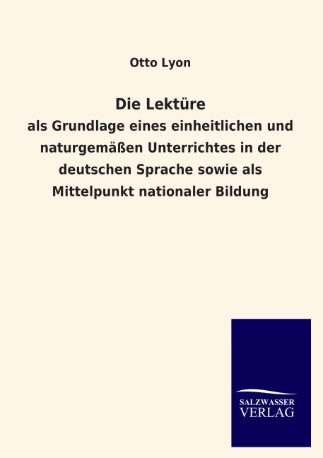 Die Lektüre - Otto Lyon