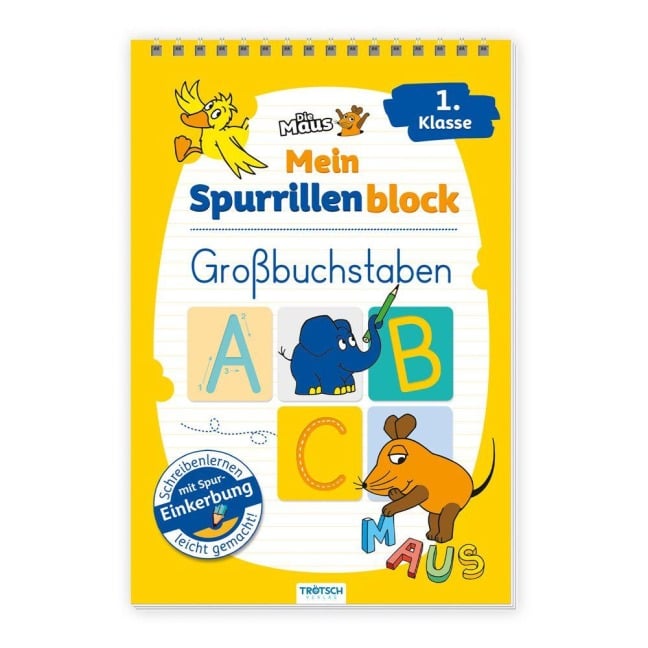 TRÖTSCH - Die Maus Mein Spurrillenblock Großbuchstaben Übungsbuch - 