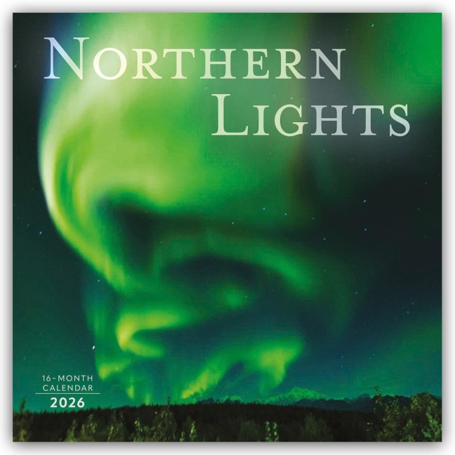Northern Lights - Aurora Borealis 2026 - Wand-Kalender - Carousel Calendar