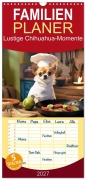 Cover-Bild zum Titel 'Familienplaner 2027 - Lustige Chihuahua-Momente mit 5 Spalten (Wandkalender, 21 x 45 cm) CALVENDO' von 'Peter Rübsamen'