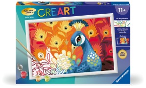 Cover-Bild zum Titel 'CreArt, Malen nach Zahlen Kinder - Stolzer Pfau' von ''