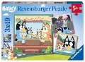 Cover-Bild zum Titel 'Kinderpuzzle 3x49 Teile - Blueys Abenteuer' von ''