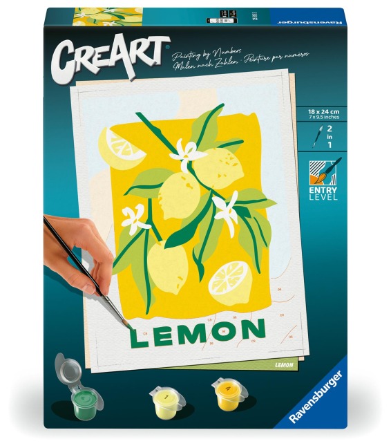 CreArt, Malen nach Zahlen Adults Trend - Zitronen - 