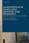 Cover-Bild zum Titel 'Annotations in Scholarly Editions and Research' von ''