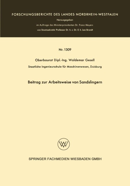 Beitrag zur Arbeitsweise von Sandslingern - Waldemar Gesell
