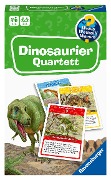Ravensburger 22359 Wieso? Weshalb? Warum? Dinosaurier Quartett - Mitbringspiel mit detailreich gestalteten Karten zu spannenden Saurier-Arten, informativen Texten und einer weiteren Spielvariante - 