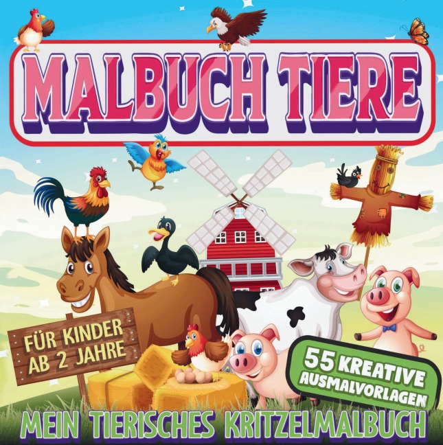 Malbuch Tiere - Mein tierisches Kritzelmalbuch - S&L Inspirations Lounge