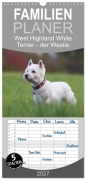 Cover-Bild zum Titel 'Familienplaner 2027 - West Highland White Terrier - Selbstbewustes Powerpaket - der Westie mit 5 Spalten (Wandkalender, 21 x 45 cm) CALVENDO' von 'Barbara Mielewczyk'