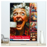 Cover-Bild zum Titel 'Bier, Bäuche, Sprüche. Spaß mit Hopfen und Malz (hochwertiger Premium Wandkalender 2026 DIN A2 hoch), Kunstdruck in Hochglanz' von 'Rose Hurley'