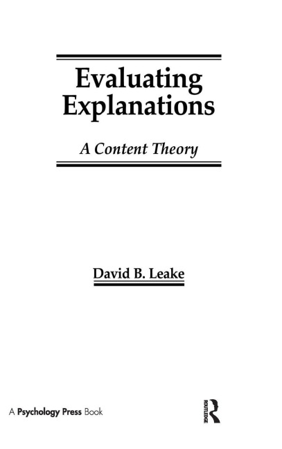 Evaluating Explanations - David B. Leake