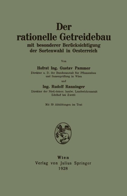 Der rationelle Getreidebau - Rudolf Ranninger, Gustav Pammer