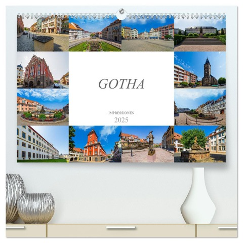 Gotha Impressionen (hochwertiger Premium Wandkalender 2025 DIN A2 quer), Kunstdruck in Hochglanz - Dirk Meutzner