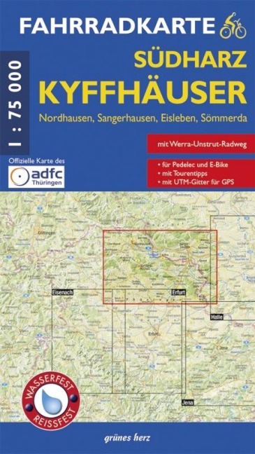 Südharz, Kyffhäuser Fahrradkarte 1 : 75 000 - 