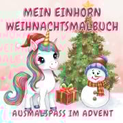 Cover-Bild zum Titel 'Mein Einhorn Weihnachtsmalbuch - kreativer Ausmalspaß im Advent' von 'Inspirations Lounge'
