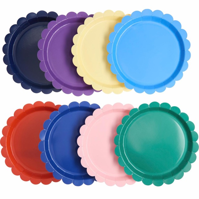 Pappteller Mix, Magic Rainbow, FSC MIX, 8 Stk, 8 verschiedene Farben, 23 cm, 350 g/m² - 