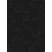 Cover-Bild zum Titel 'Taschenkalender anthrazit 2026 - Bürokalender 10,2x14,2 - 1 Tag auf 1 Seite - robuster Kartoneinband - Stundeneinteilung 7-19 Uhr - Blauer Engel - 610-0721' von ''