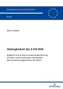 Abdingbarkeit des § 616 BGB - Sören Walter