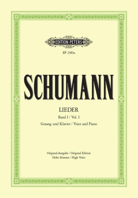 Lieder in 3 Bänden, Urtext, Band 1 - Robert Schumann
