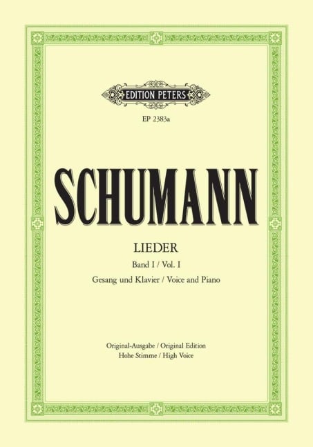 Lieder in 3 Bänden, Urtext, Band 1 - Robert Schumann