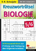 Cover-Bild zum Titel 'Kreuzworträtsel Biologie / Klasse 5-6' von 'Stefan Lamm'