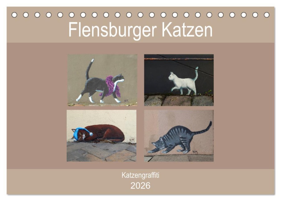 Flensburger Katzen (Tischkalender 2026 DIN A5 quer), CALVENDO Monatskalender - Martina Busch