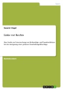 Cover-Bild zum Titel 'Links vor Rechts' von 'Susann Vogel'