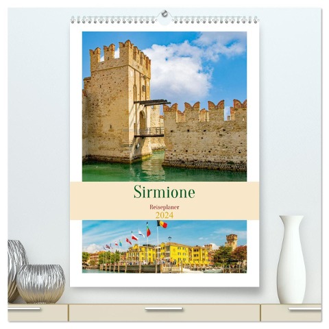 Sirmione - Reiseplaner (hochwertiger Premium Wandkalender 2024 DIN A2 hoch), Kunstdruck in Hochglanz - Nina Schwarze