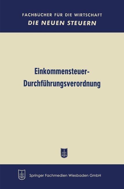 Einkommensteuer-Durchführungsverordnung - Bundesministerium Der Finanzen