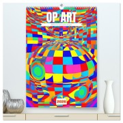 Cover-Bild zum Titel 'OP Art Nichts für schwache Augen (hochwertiger Premium Wandkalender 2026 DIN A2 hoch), Kunstdruck in Hochglanz' von 'Martina Marten'