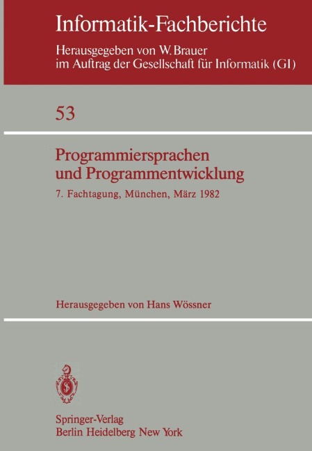 Programmiersprachen und Programmentwicklung - 