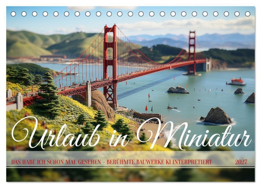 Urlaub in Miniatur (Tischkalender 2027 DIN A5 quer), CALVENDO Monatskalender - Kerstin Waurick