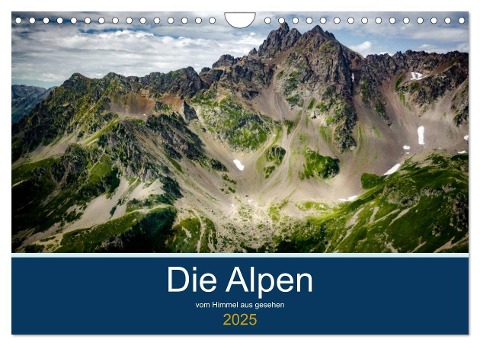 Die Alpen vom Himmel aus gesehen (Wandkalender 2025 DIN A4 quer), CALVENDO Monatskalender - Alain Gaymard