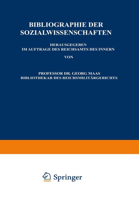 Bibliographie der Sozialwissenschaften - Otto Waldschütz
