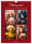 Cover-Bild zum Titel 'Blütenzauber. Floraler Reigen. Bezaubernde Frauen in Blumenpracht (Wandkalender 2026 DIN A4 hoch), CALVENDO Monatskalender' von 'Rose Hurley'