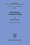 Cover-Bild zum Titel 'Abhandlungen zur Rechtssoziologie' von 'Manfred Rehbinder'