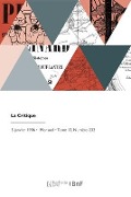 Cover-Bild zum Titel 'La Critique' von 'Association La Critique'