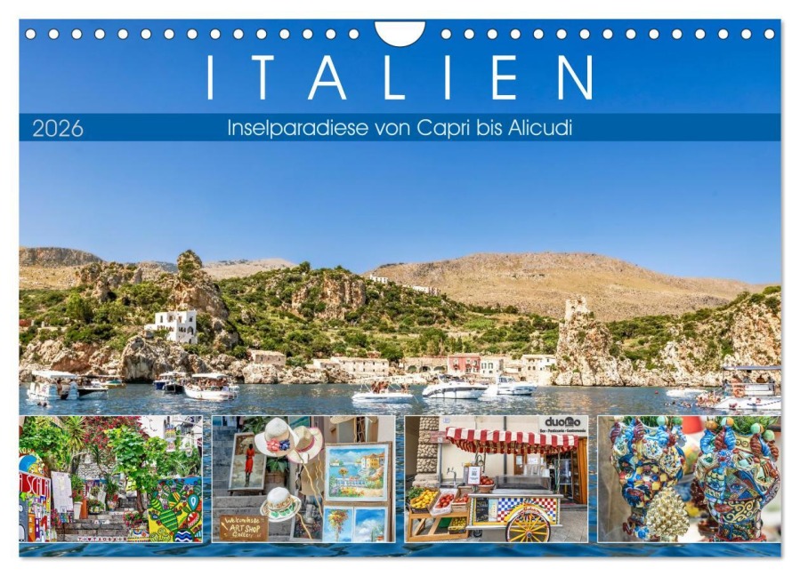 Italien - Inselparadiese von Capri bis Alicudi (Wandkalender 2026 DIN A4 quer), CALVENDO Monatskalender - Dieter Meyer