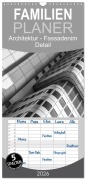 Cover-Bild zum Titel 'Familienplaner 2026 - Architektur - Fassaden im Detail 2026 mit 5 Spalten (Wandkalender, 21 x 45 cm) CALVENDO' von 'Franco Tessarolo'