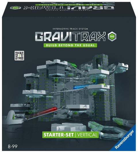 Ravensburger GraviTrax PRO Starter-Set Vertical. Interaktives Kugelbahnsystem, Konstruktionsspielzeug ab 8 Jahren. Kombinierbar mit allen GraviTrax Produktlinien, Starter-Sets, Extensions & Elements - 