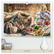 Cover-Bild zum Titel 'Katzen-Alltag - Ein witziges Jahr mit Kater Tommy (hochwertiger Premium Wandkalender 2026 DIN A2 quer), Kunstdruck in Hochglanz' von 'Anja Frost'