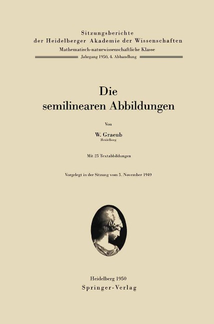 Die semilinearen Abbildungen - W. Graeub