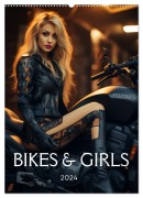 Cover-Bild zum Titel 'Bikes and Girls: Sexy Mädels auf heißen Mottorrädern (Wandkalender 2026 DIN A2 hoch), CALVENDO Monatskalender' von 'HollywayArt HollywayArt'