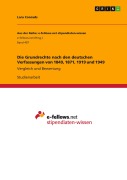 Cover-Bild zum Titel 'Die Grundrechte nach den deutschen Verfassungen von 1849, 1871, 1919 und 1949' von 'Lara Conrads'
