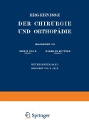 Cover-Bild zum Titel 'Ergebnisse der Chirurgie und Orthopädie' von 'Hermann Küttner, Erwin Payr'
